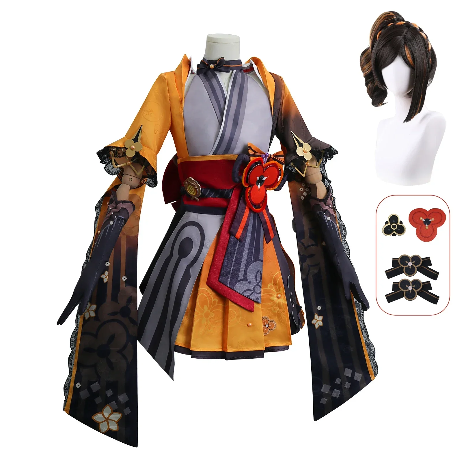 

Chiori Cosplay Costume Genshin Impact Uniform Wig Anime Chinese Style Halloween Costumes Game High Quality Roleplay Outfits Sets