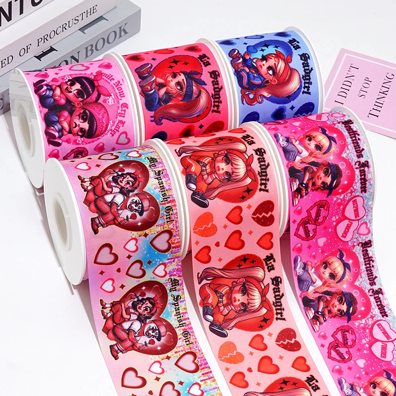 DIY Cartoon Kid Printed Grosgrain Ribbon For Craft Supplies Sewing Accessories 5 Yards. 90368