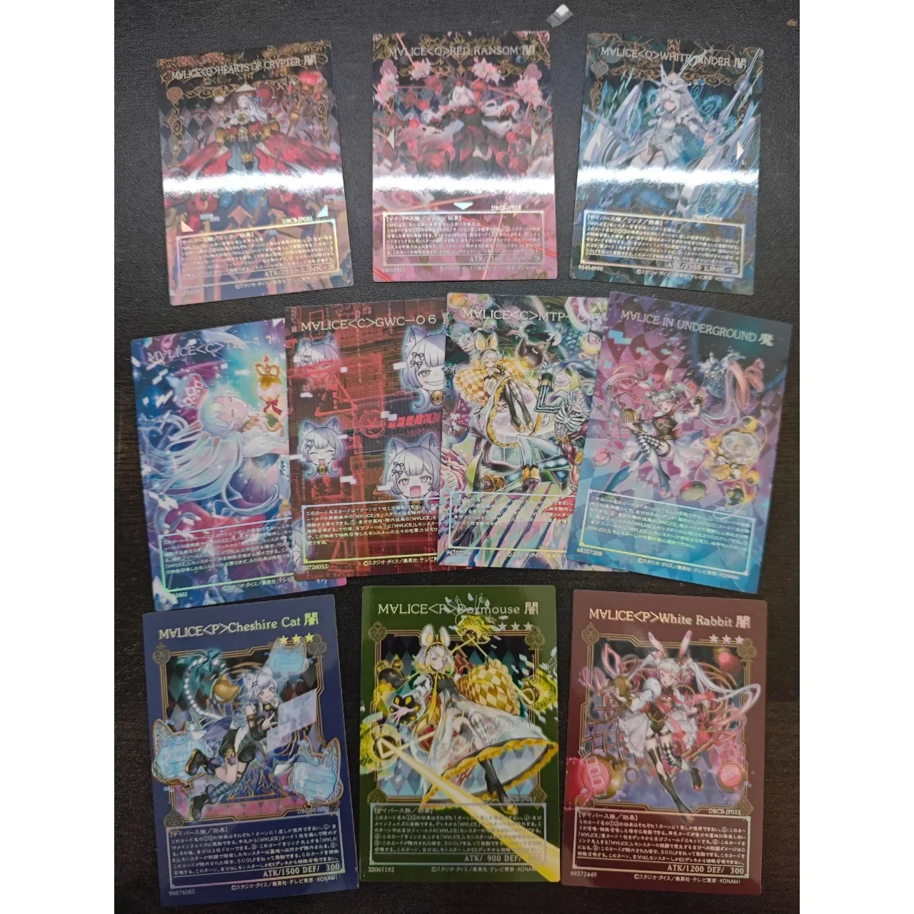 DIY Yu-Gi-Oh! M VissLICE Pawn White Rabbit M VissLICE QUEEN Hearts of Crypter DBCB 10PCS Anime Peripheral Game Collection Card Gift