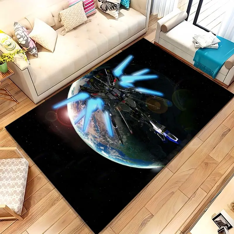 Retro Gundam Destroy Zeon Cartoon Soft Non-Slip Large Area Rug for Living Room,Bedroom Playroom Carpet Mat for Sofa,Home Decor