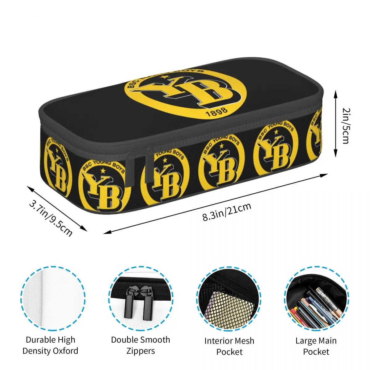 BSC Young Boys Schweizer Fußball-Sportfans Bern Schweiz Federmäppchen Stiftbox Bleistiftbeutel Schreibwarenbedarf Stifthaltertasche
