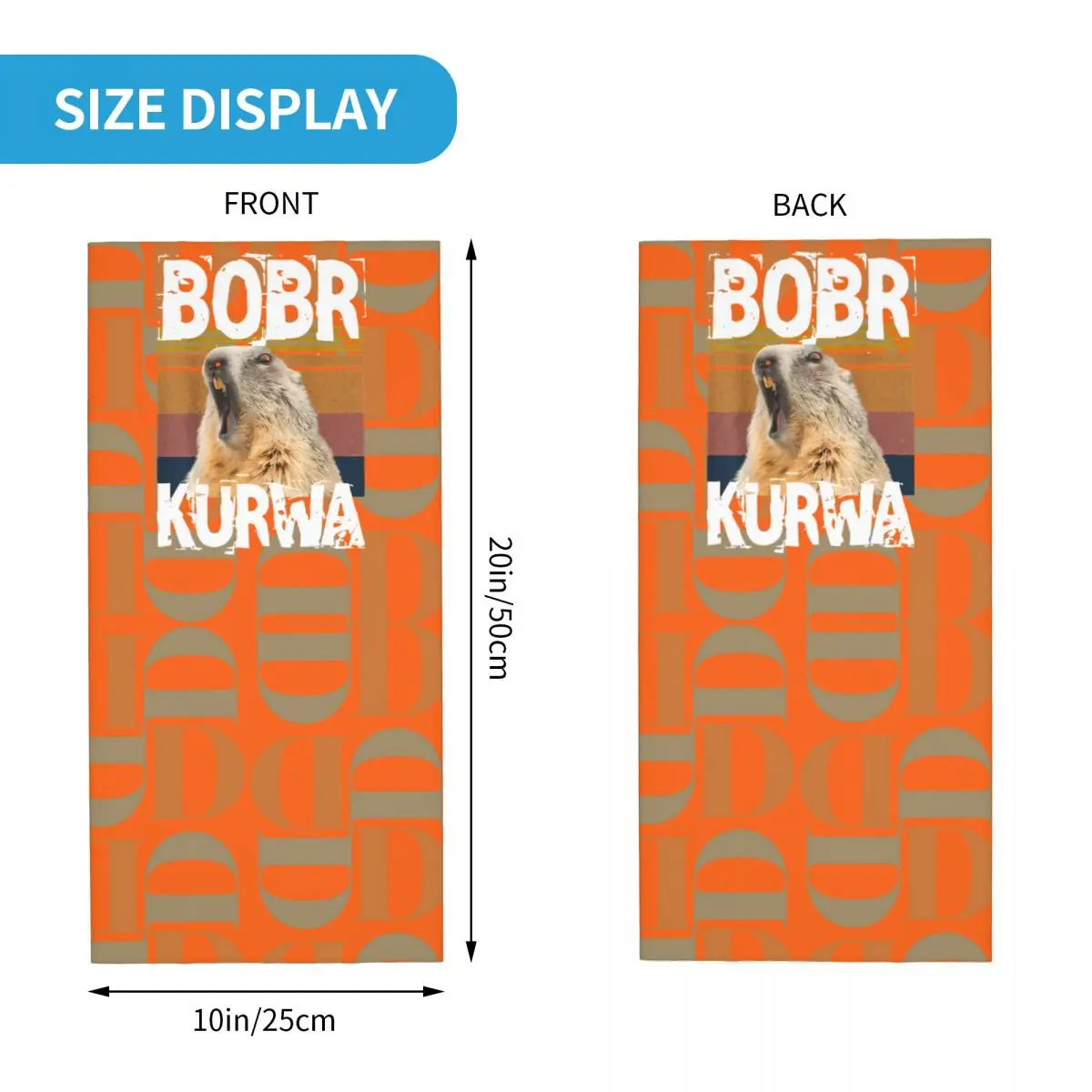 Epic Motocross Bandana Neck Gaiter Printed Bobr Kunwa Funny Beaver Face Scarf Balaclava Hiking Unisex Adult Breathable