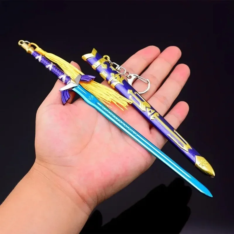 22cm Breloki do kluczy Master Sword Game Peripheral Metal Weapon Model Akcesoria Brelok Rękodzieło Ozdoba Kolekcjonerskie Prezenty Świąteczne