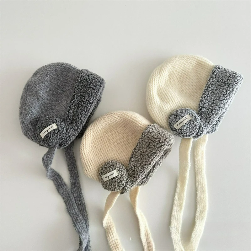 قبعة غطاء للأذن على شكل سماعة أذن للأطفال للخريف والشتاء، سميكة للدفء، مقاومة للرياح، غطاء رأس قطيفة للأولاد والبنات