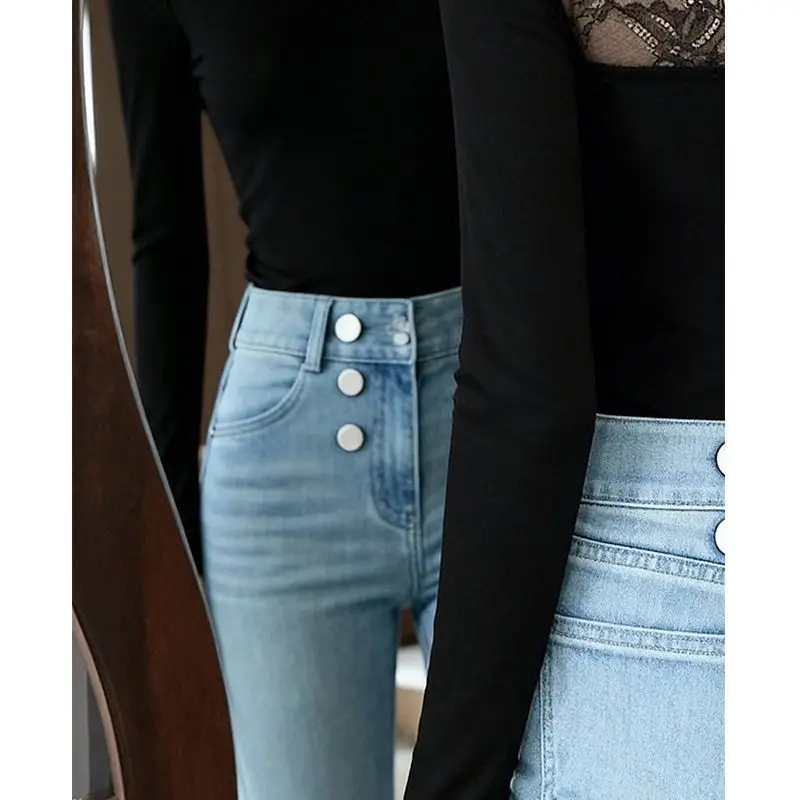 الخريف الشتاء مثير الحلو هوتي عارية الذراعين جوفاء الدانتيل قاع قميص للنساء الألمانية المخملية بلوزات بأكمام طويلة #3