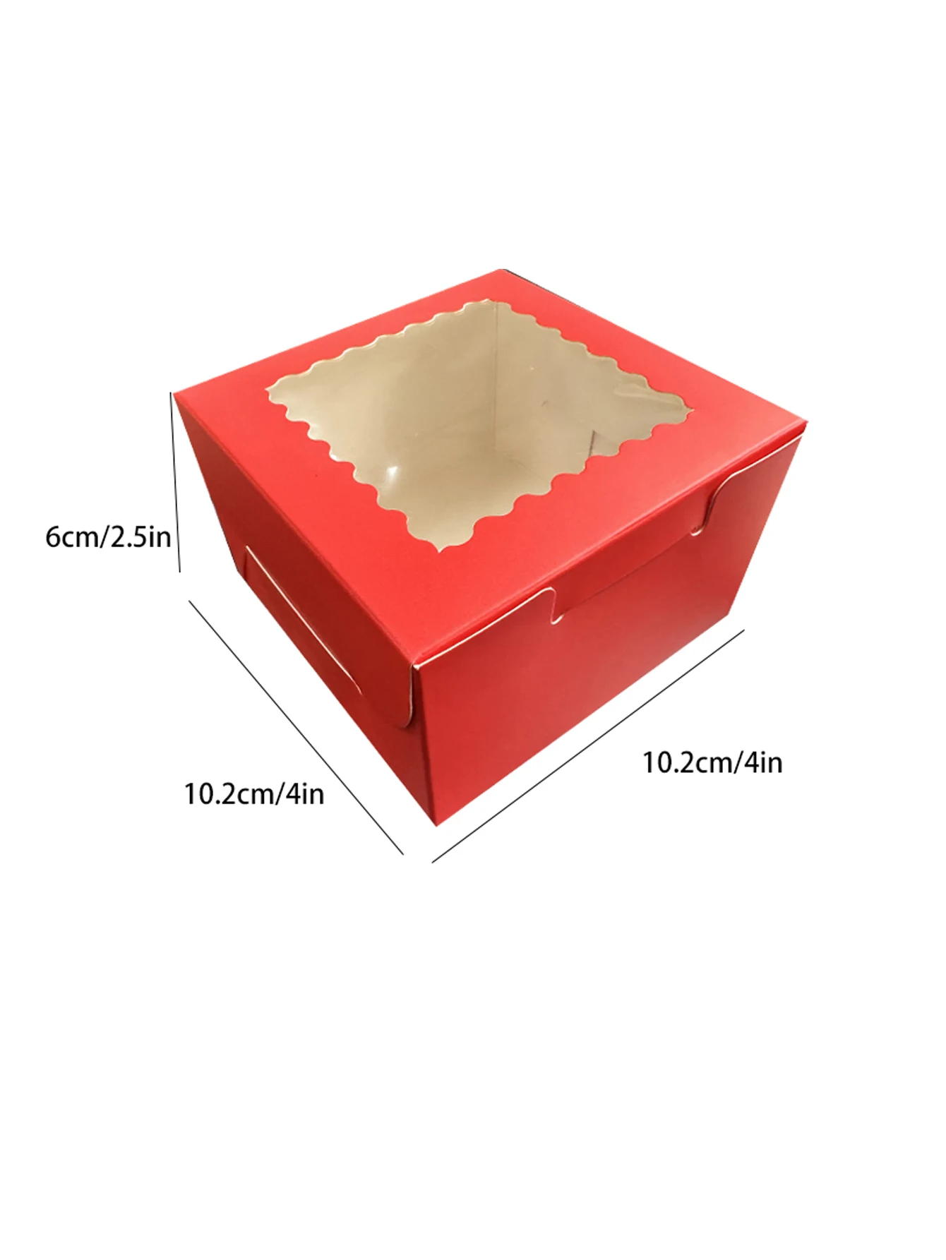 20 шт., 10x10x6 см, 4 × 4 × 2,5 дюйма, коробки для торта с окном, коробки для выпечки, кондитерские коробки для торта, выпечки, шоколада, кексов