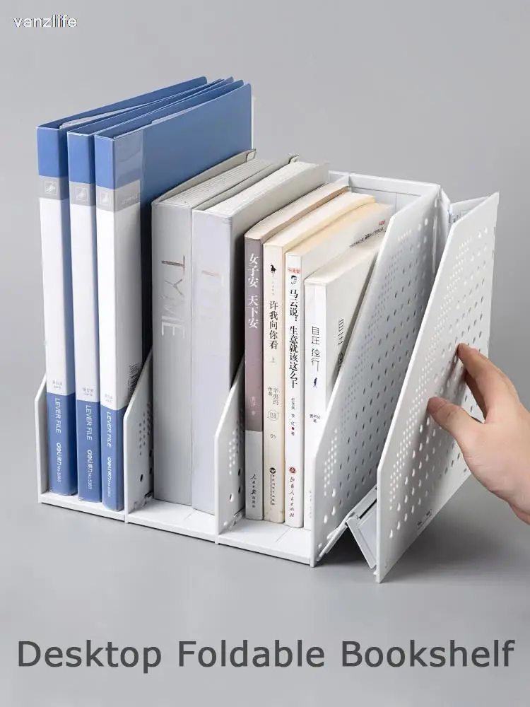 

Folder storage box vertical bookshelf desktop office supplies book file basket desktop data rack student stationery organiser