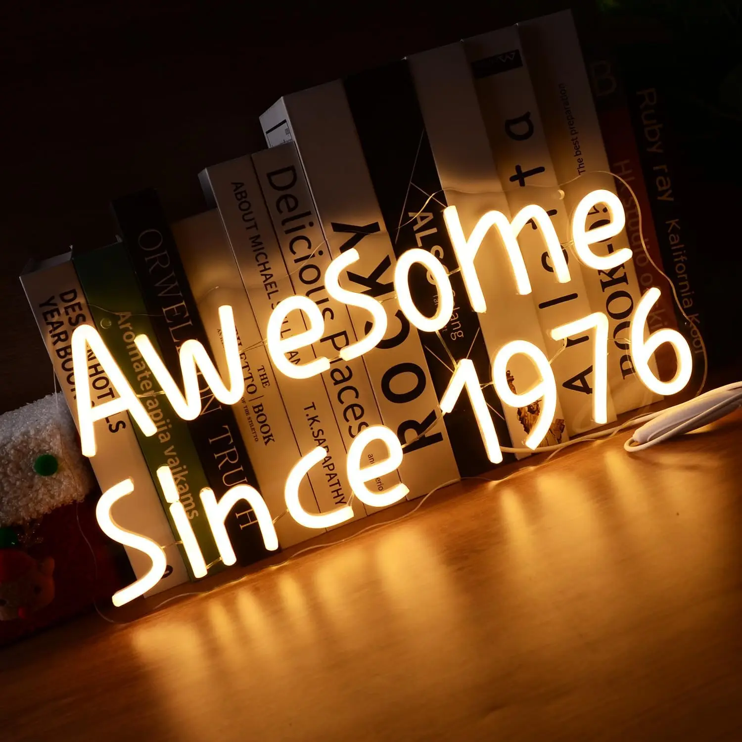 

Awesome Since 1976 Neon Signs Happy Birthday 50 Years Old LED Neon Light Sign for Bar Fifty 50th Wedding Anniversary Party Decor
