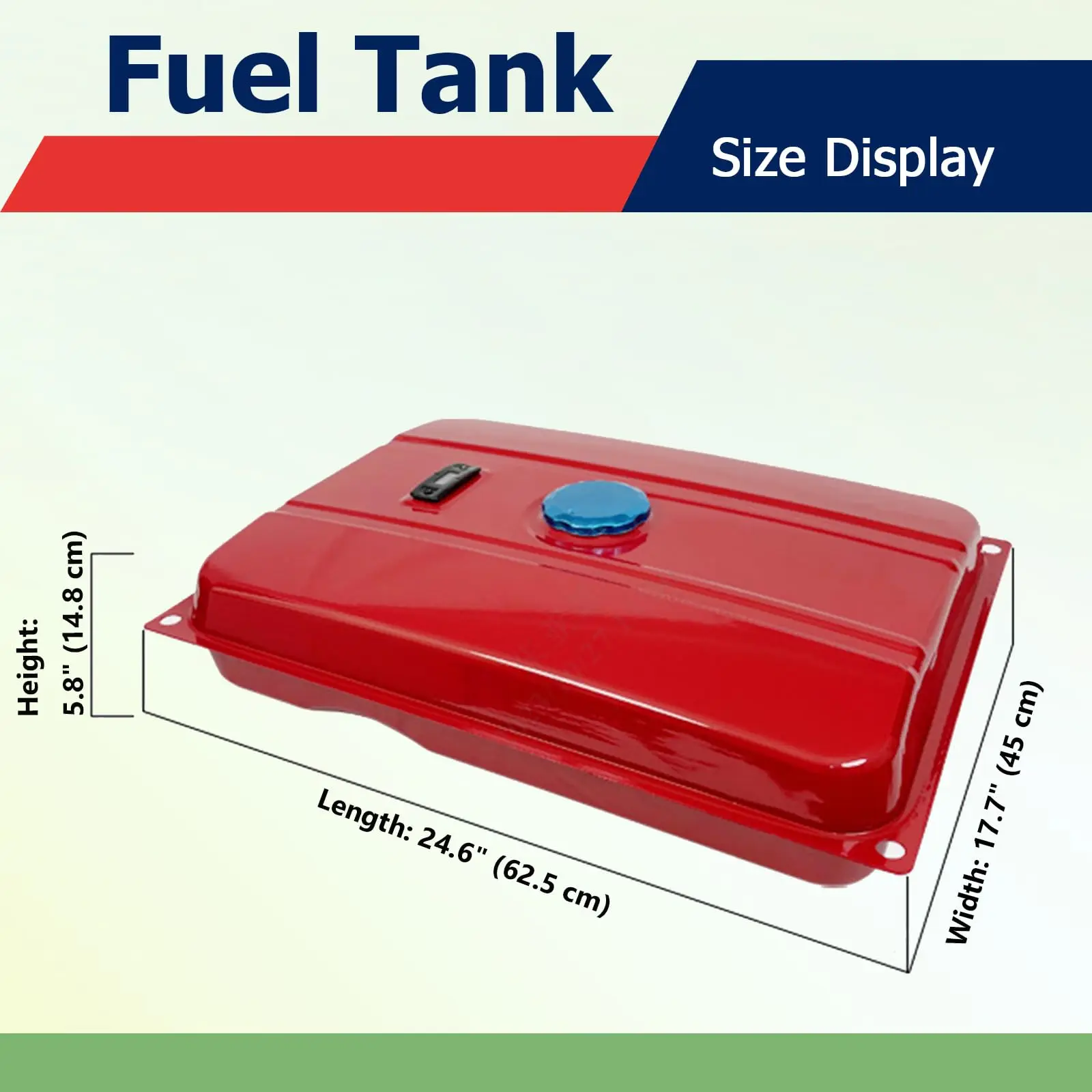 6.6 Gallons Generator Gas Fuel Tank with Valve Chrome Cap 25L 6500W Replacement for Honda EC6500