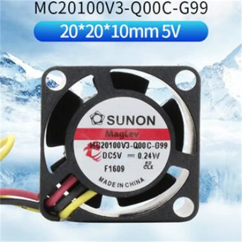 

MC20100V3-Q00C-G99 DC12V 0.24W SUNON 2010 three-line magnetic levitation speed measuring mini fan