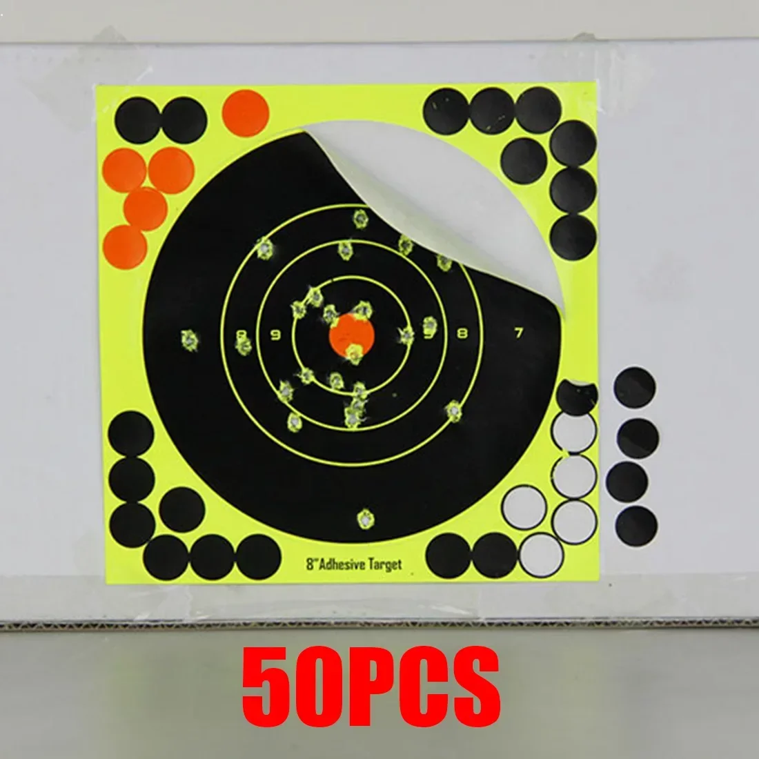 

SPORTFUNSF 50pcs /Lot Splash Flower Target Practice Reactive Glow Shoting Rifle Florescent Papers Target Stickers Lightweight Sh