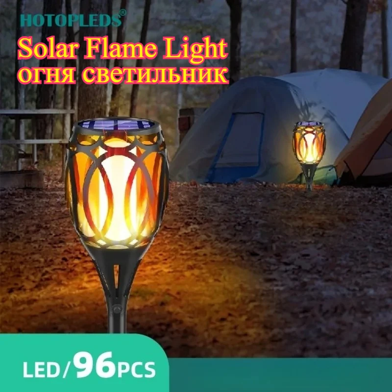 

96LED Solar Flame Torch Light Flickering Light Waterproof Garden Decoration Outdoor Lawn Path Yard Patio Floor Lamp