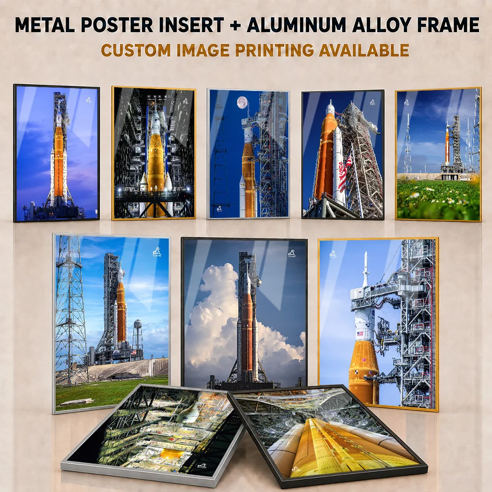 Inspired By NASA Framed Metal Poster Personalized Photo Scientific Discovery Style Wall Art For Study Science Enthusiast Gift