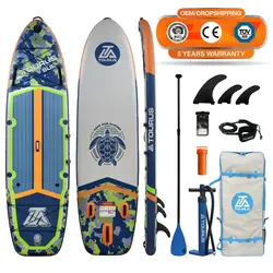 TOURUS new military grade inflatable fishing board sup boards super wide 36in stand up paddle board with camera base