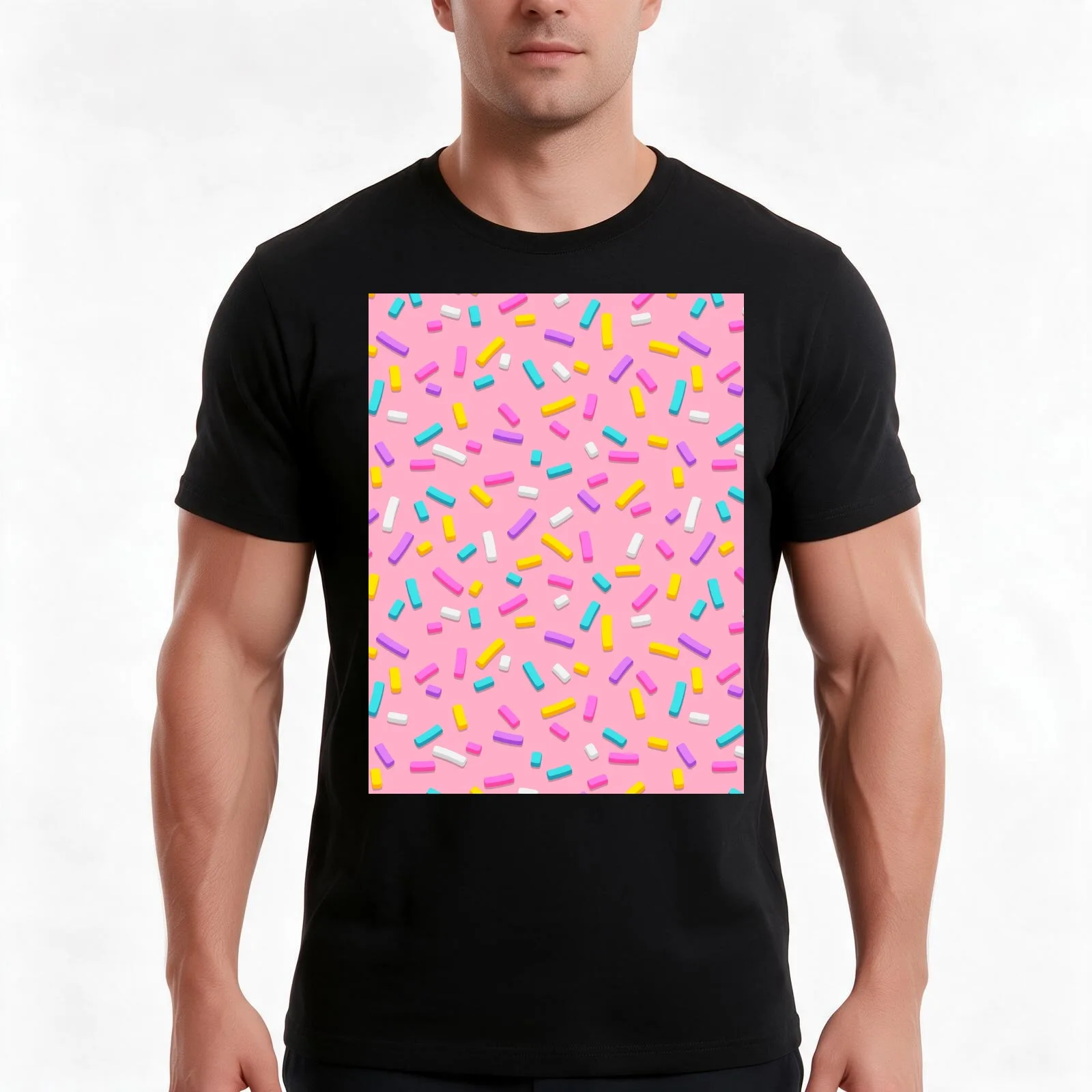 Sprinkles T-Shirt Summer Casual Cotton Tee Oversized Streetwear Tops Vintage Graphic Print Loose Fit Short Sleeve