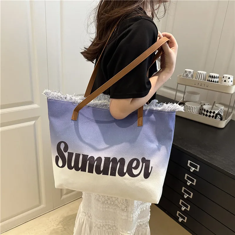 حقيبة مطبوعة ذات سعة كبيرة على شكل شرابة، حقيبة كروس نسائية بكتف واحد متعددة الاستخدامات #3