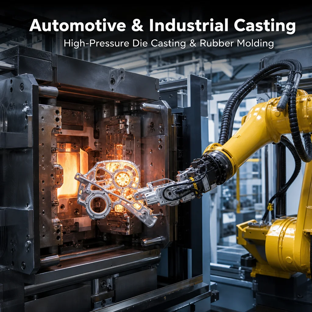 Custom Precision Rubber Compression Mold Aluminum Die Casting Tooling for Automotive Parts Direct Factory Supplier