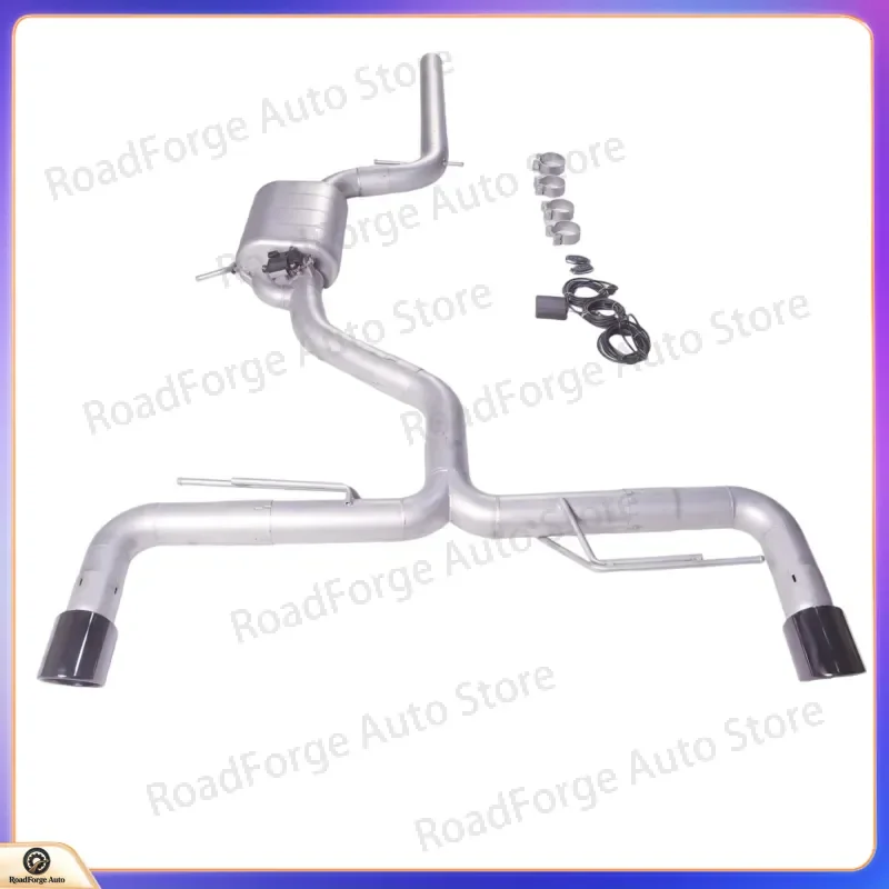 Catback Exhaust System for Scirocco R 2.0T 2009-2016 3 Inch Pipe Design with Dual Black Tips