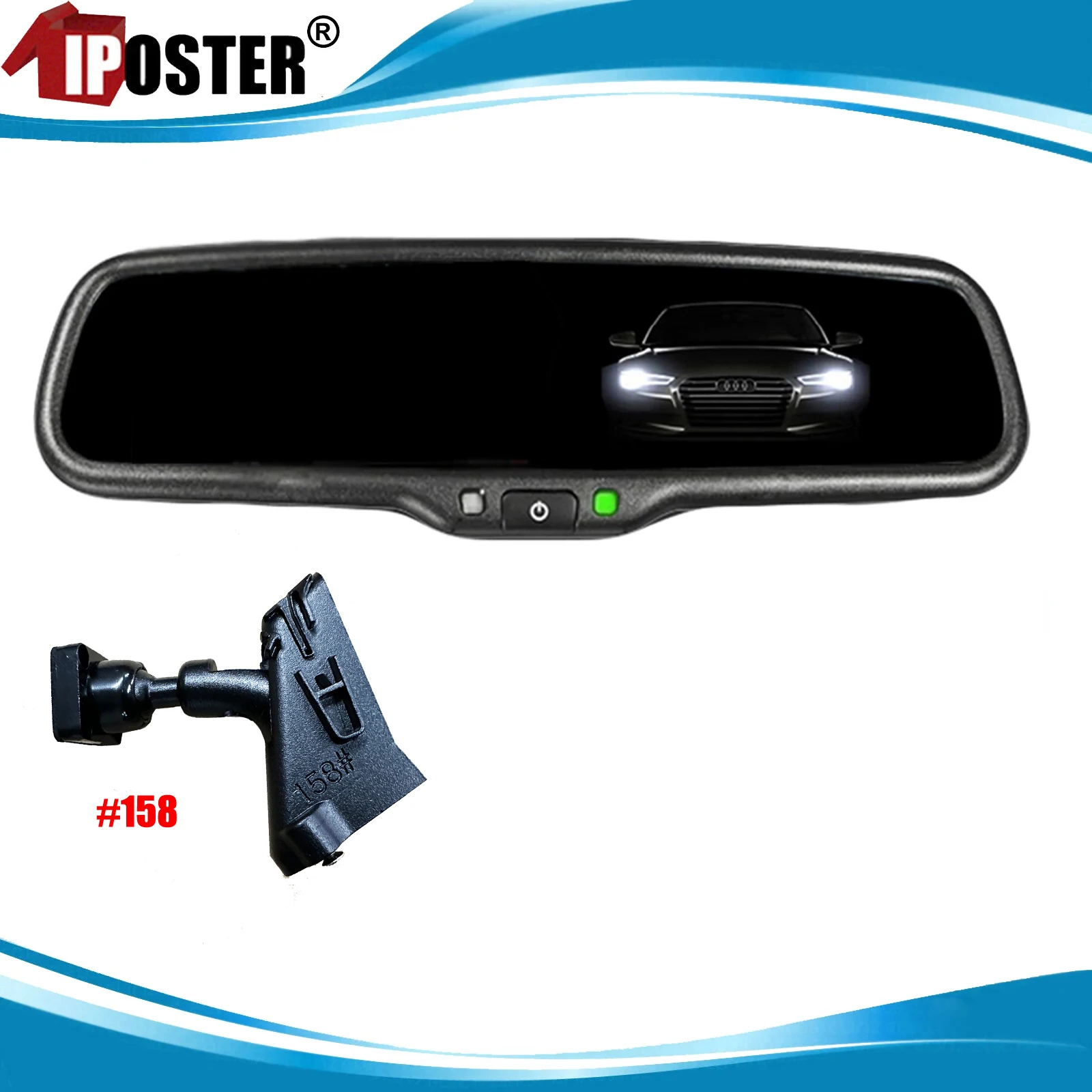 iPoster Electronics Auto Dimming Anti-glare Car Rear View Mirror with No158 Bracket For Ford Escape / Focus / Ranger / Mondeo