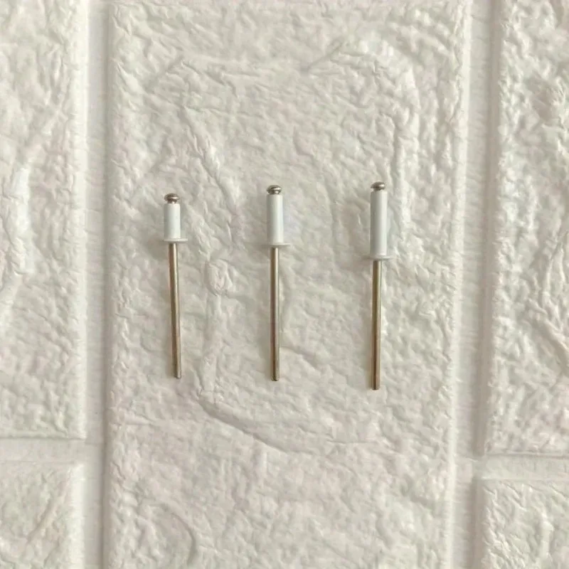 White Painted Blind Rivets Round Head Pop Rivets 50pcs Aluminium Steel Rivet With Yellow Zinc Home DIY Industrial Fasteners