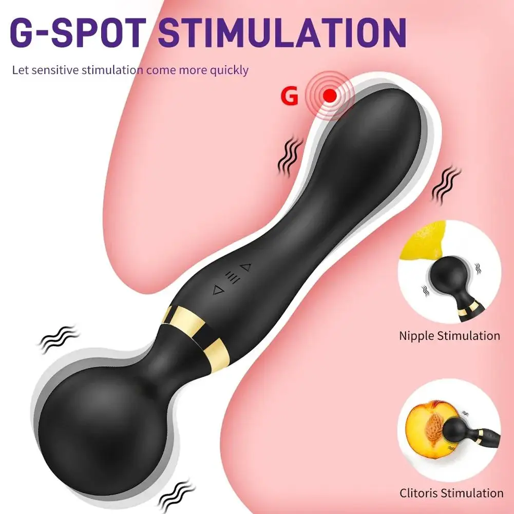 Tongkat Kuat Penggetar untuk Wanita Dildo AV Penggetar Tongkat Sihir G Spot Pemijat Mainan Seks Stimulator Klitoris AV Besar untuk Dewasa 18