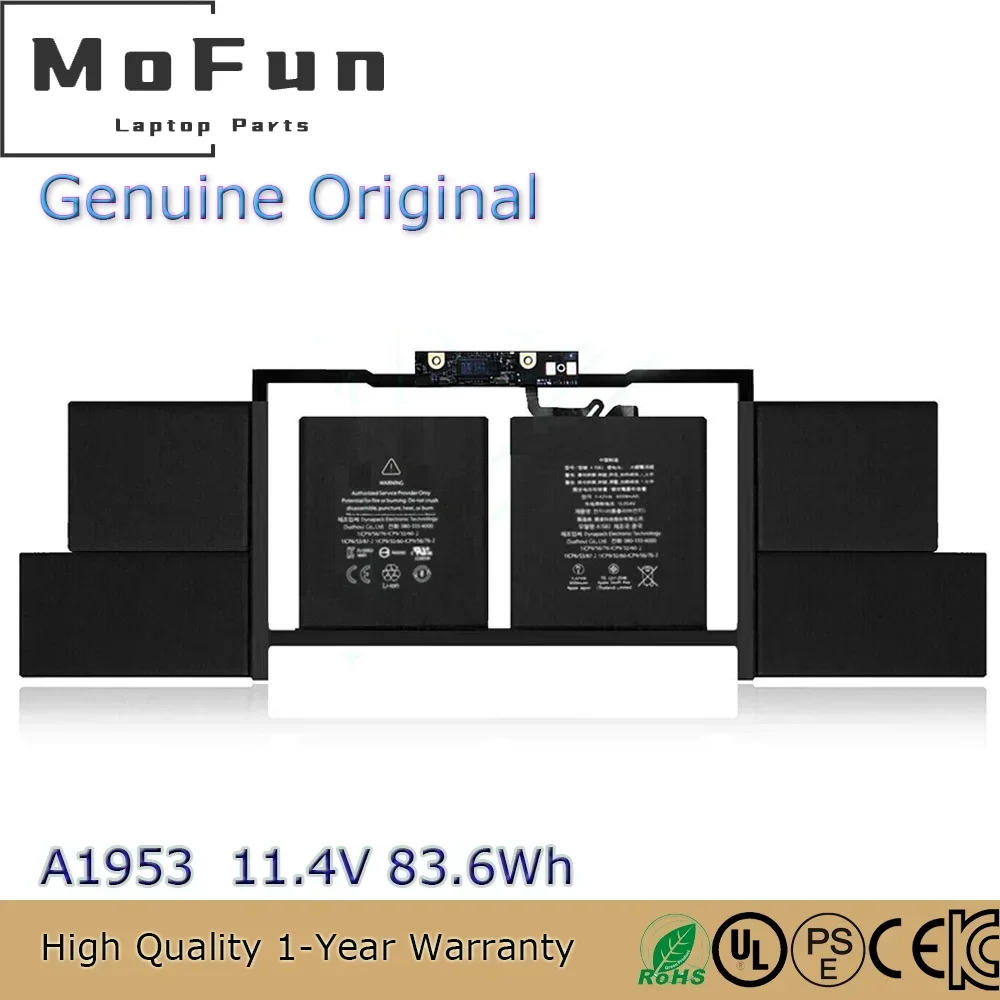 

Original A1953 11.4V 83.6Wh Laptop Battery for Apple MacBook Pro 15" inch A1990 Mid 2018 2019