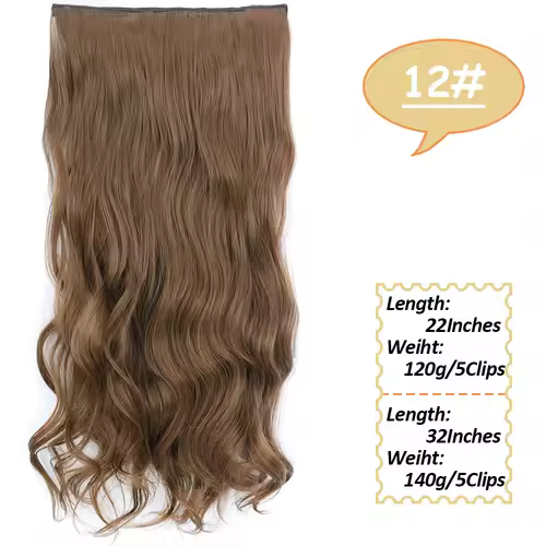 NICESY Synthetic Long Wavy 5 Clips Hair Extensions 22Inch/32Inch Clip On Hair Extensions High Tempreture Fake For Women - Image 20