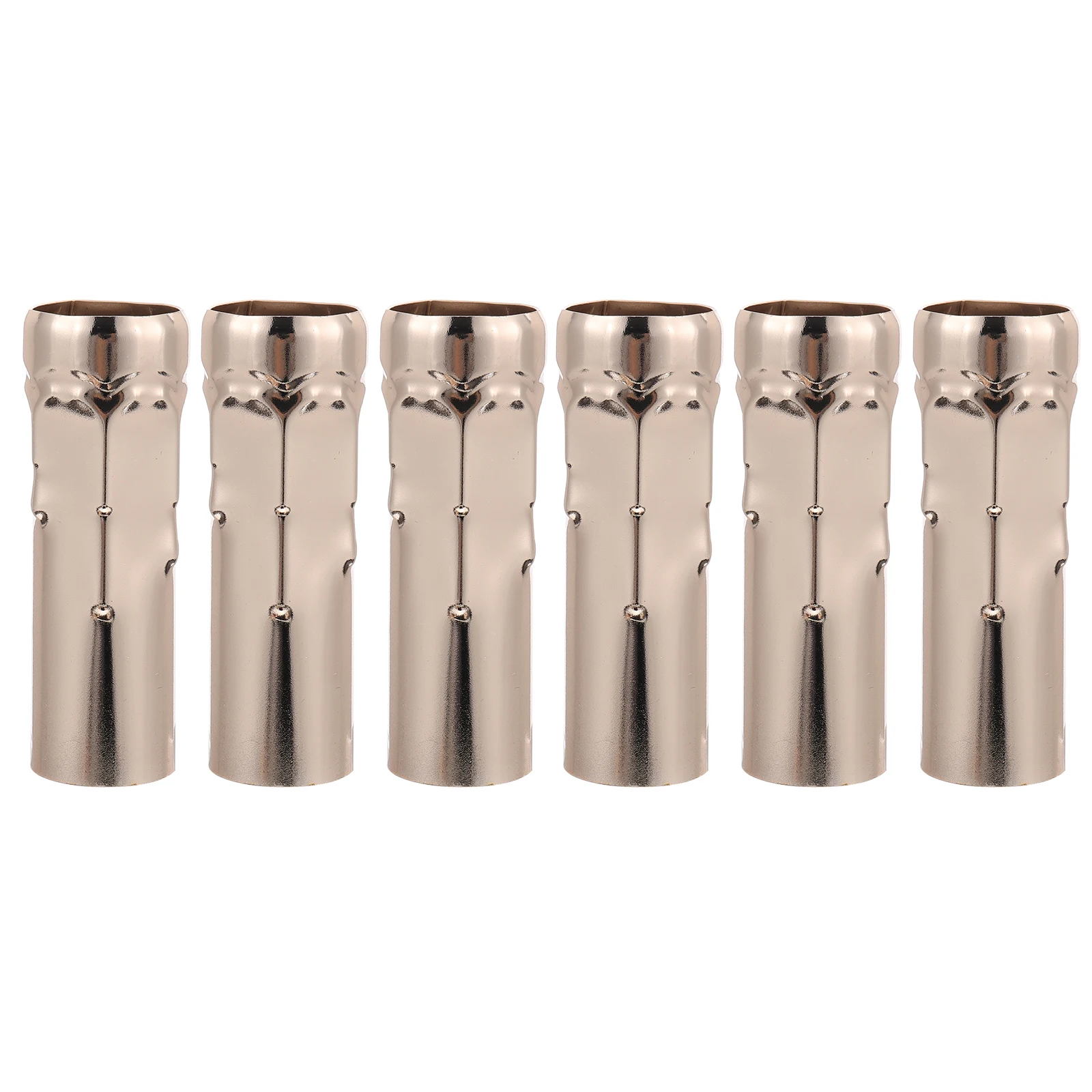 6pcs Retro Decorative Iron Tubes for European Crystal Chandelier Base Covers Light Bulb Holders Lamp Components
