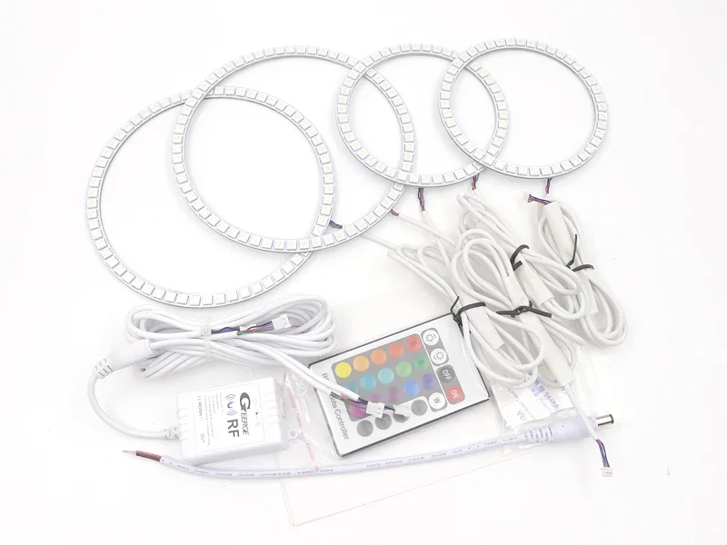 لكزس ES 300 330 تويوتا ويندوم MCV30 2002 2003 بلوتوث APP الترا برايت متعدد الألوان RGB LED عيون الملاك عدة خواتم هالة #2