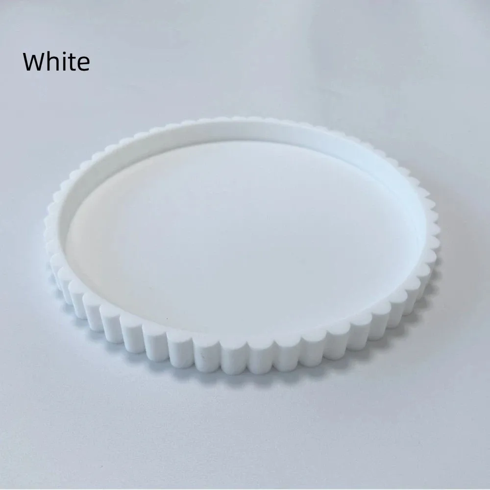 

Striped Jewelry Storage Tray Round Creative Design Silicone Decorative Plate Space Saving High-end Necklaces Display Props