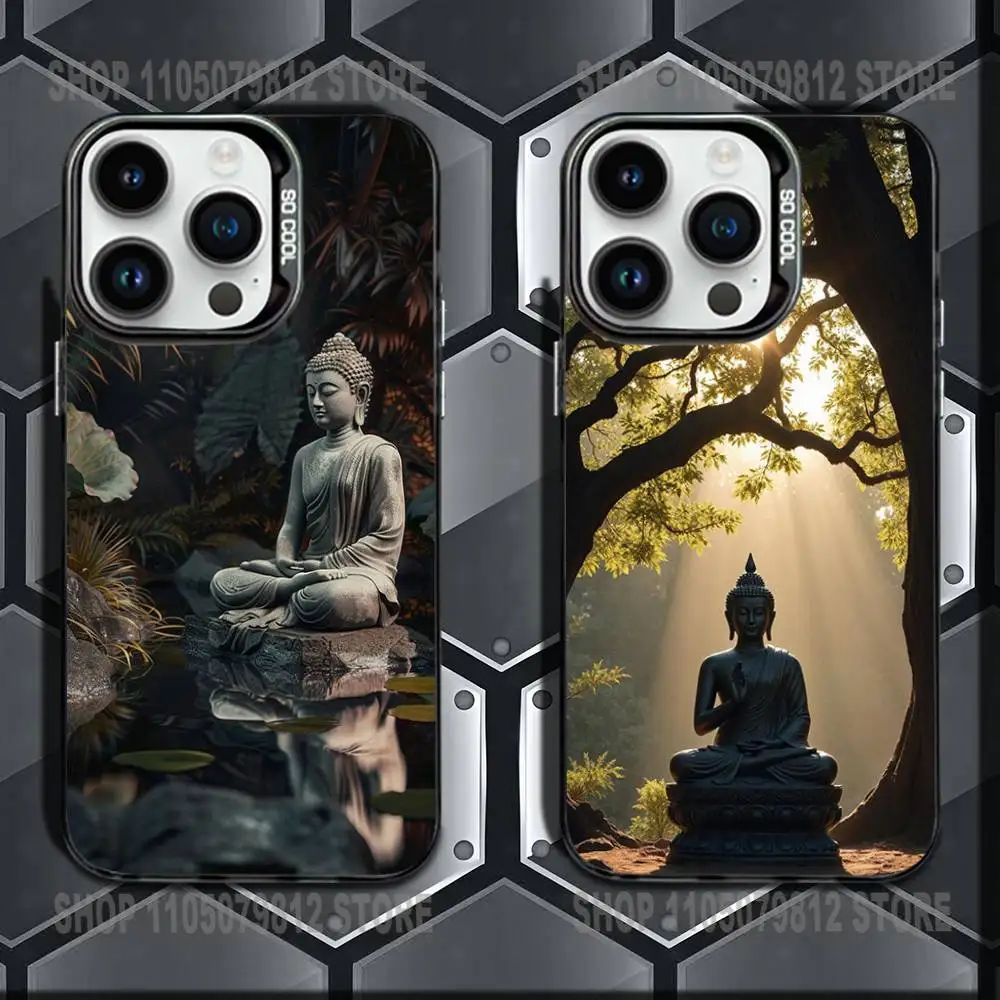 

Shakyamuni Buddha Phone Case For iPhone 16,15,14,13,12,11,Mini,Pro,E,MAX Black Candy Matte Shockproof Cover