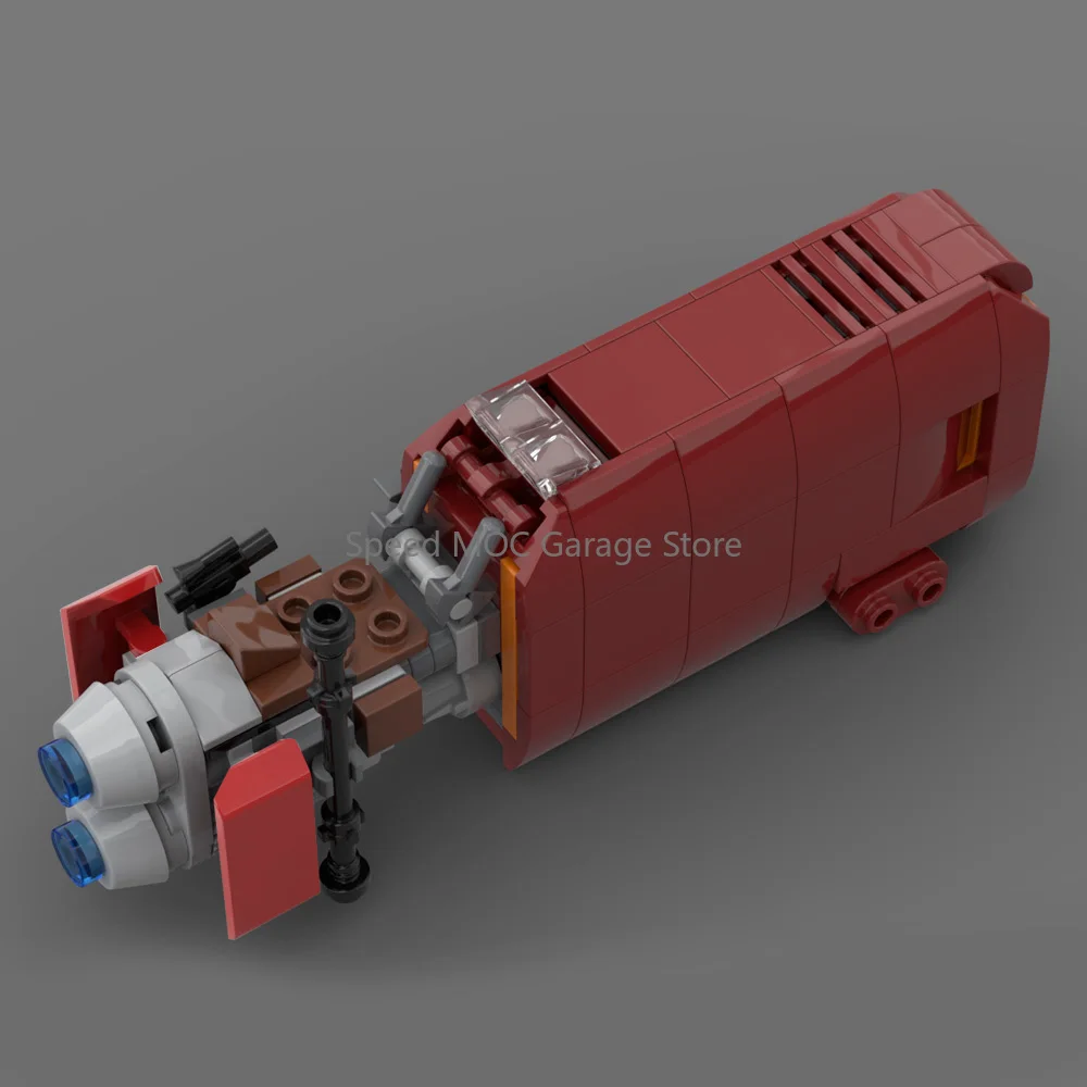 Desert Space Speeder MOC Building Blocks Interstellar Scout Flying Car Model Space War Desert Planet Vehicle Bricks DIY Assemble