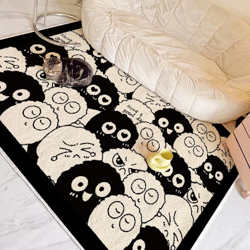 Modern Simple Large Area Living Room Carpet Cute Cartoon Soft Comfortable Children Room Carpets Non Slip Dirt Resistant Home Rug