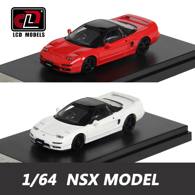 LCD 1:64 NSX NA1 White Red Black JDM Car model decoration