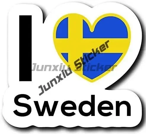 Swedish Shield Stickers Sverige Sweden Viking Swe Decals Nordic Stockholm City Shield Decals Creative Hood Decal for Car Decor