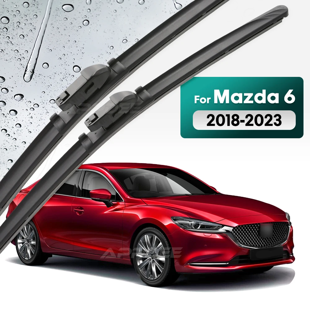

Silicone & rubber Front Wiper Blades Set For Mazda 6 Mazda6 2018 - 2023 Windshield Windscreen Window Brush 24"+18"