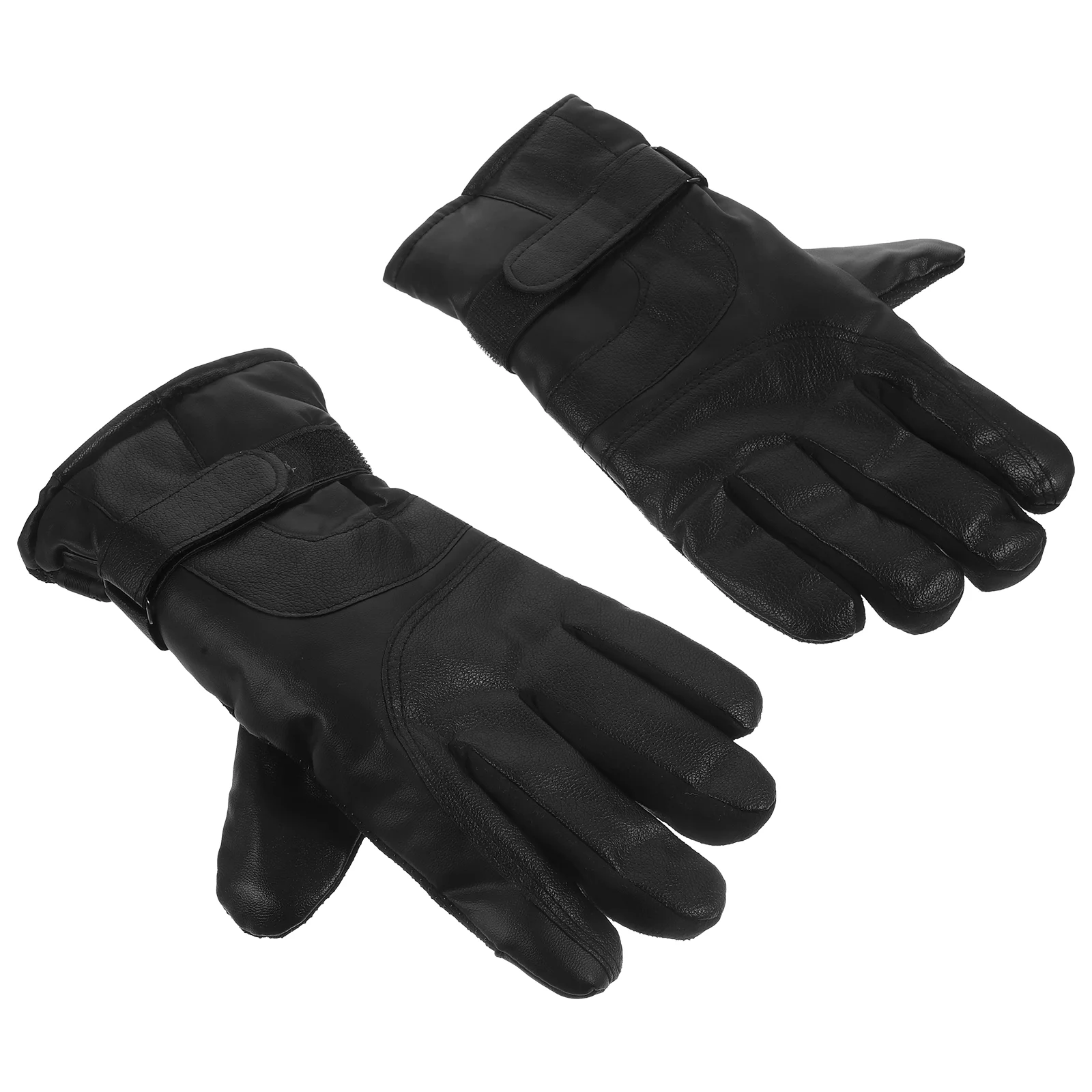 1 Pair of 12V Winter Protective Waterproof Charging Heating Gloves Warm Winter Gloves(Black) skiing gloves