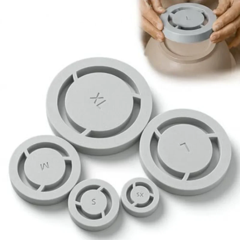 5 Tailles – Gabarit de base pour poterie – Moule léger pour anneau de poterie – Outil de découpe d'argile céramique – Fournitures de fabrication de céramique DIY