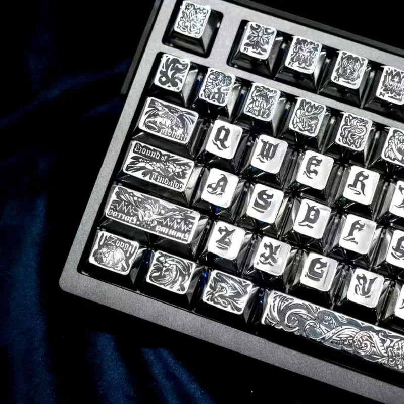 Personalized keycap height Metal PBT sublimation light transmission Full set Adapted magnetic axis keyboard Mechanical customiza