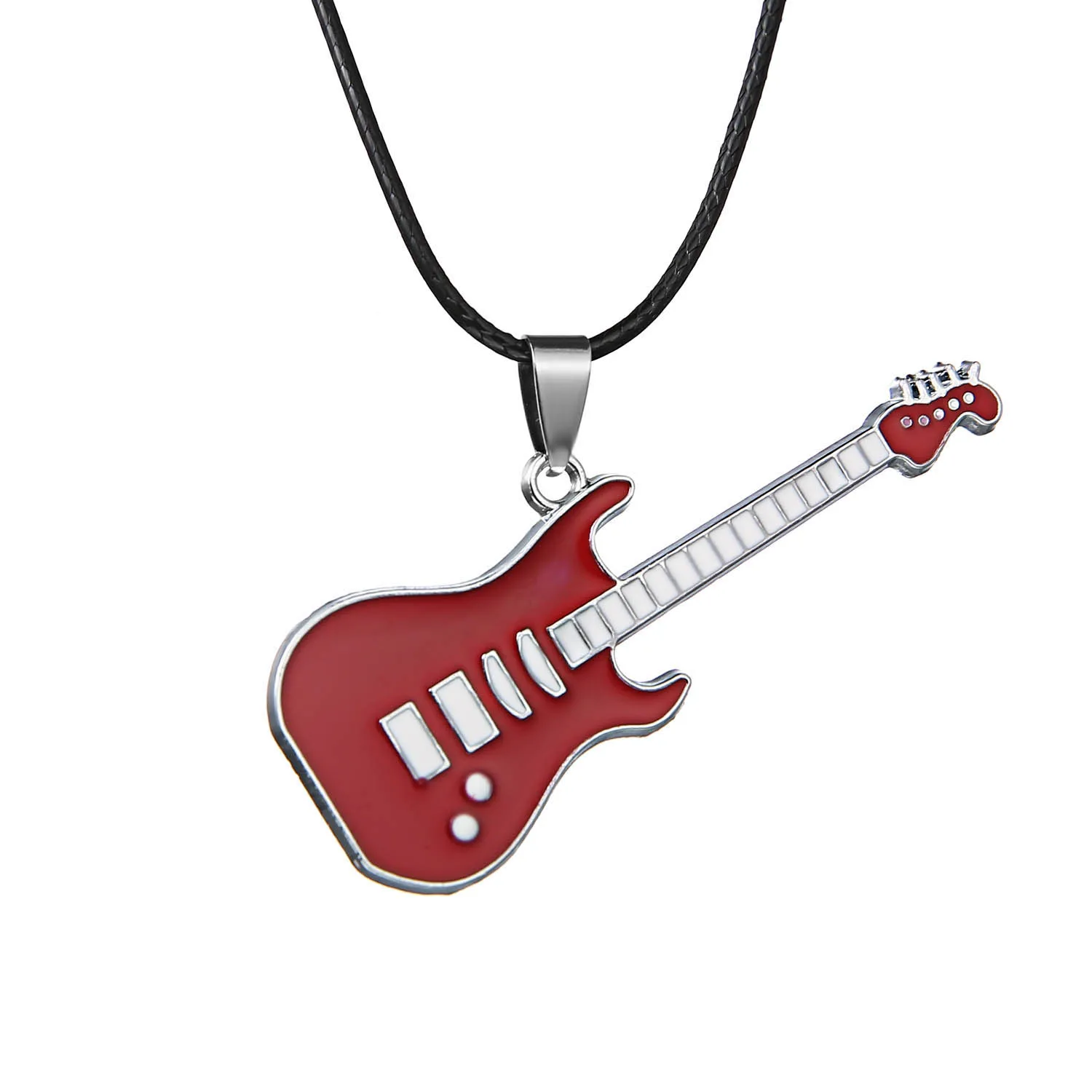 High Quality Stainless Steel Necklaces For Men Women Feather Flame Guitar Cross Pendant Necklace Jewelry Wholesale Dropshipping