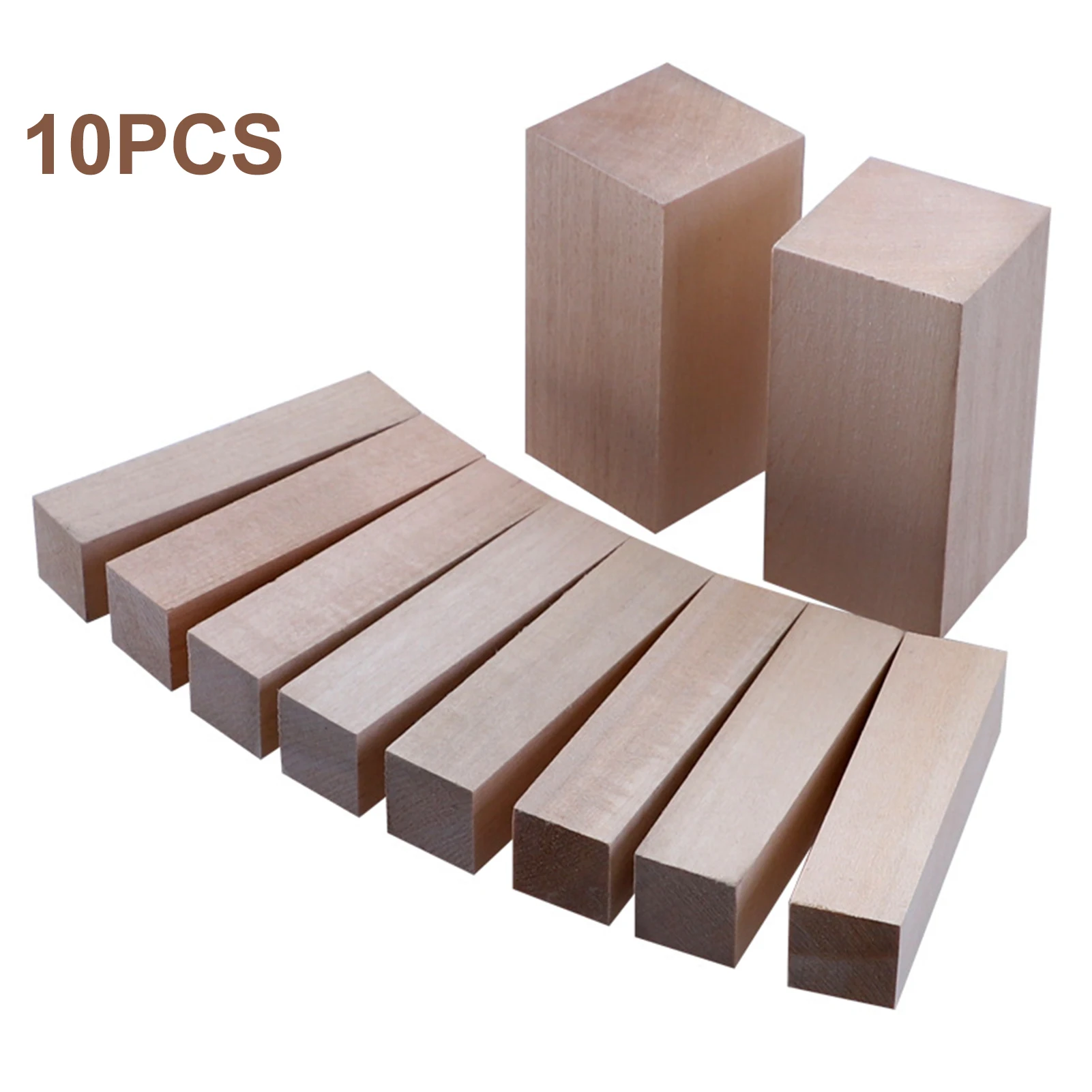 10pcs Expert Beginner Ornament 2 Sizes Art Project Universal Kids Adults DIY Craft Shaping Unfinished Basswood Carving Block