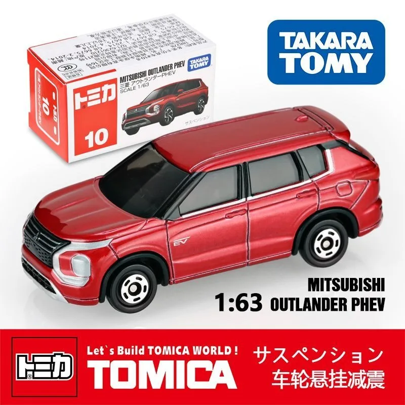 

TOMY Tomica Red White Box No 10, легкосплавный автомобиль Mitsubishi Outlander PHEV, литая под давлением модель игрушки, подарите детей, изысканные подарки