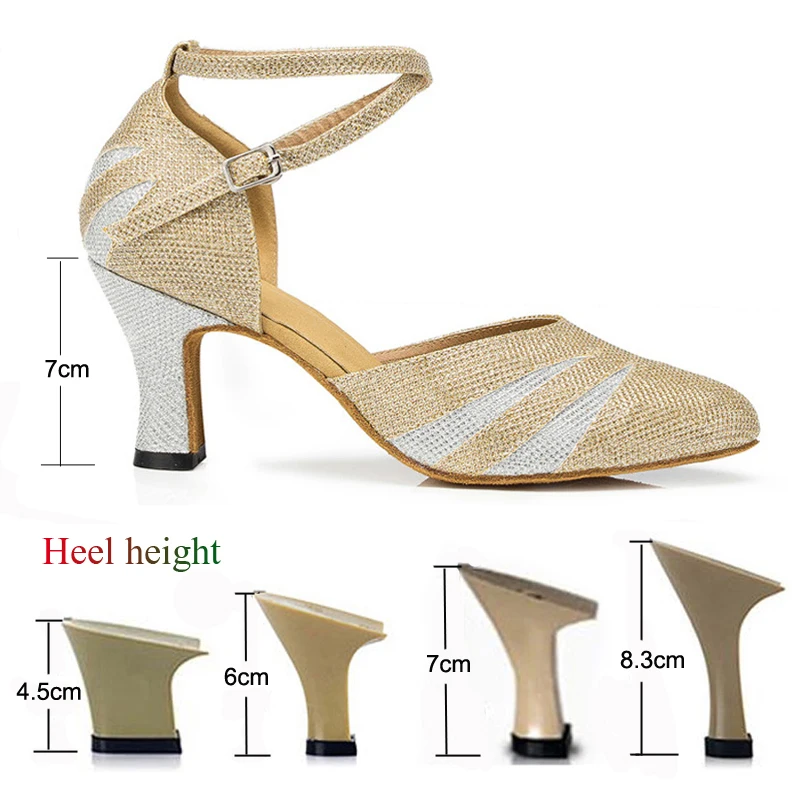 New Latin Dance Shoes Ladies Salsa Tango Ballroom Party Dancing Shoes Black Silver Gold Girls High Heels Jazz Shoes