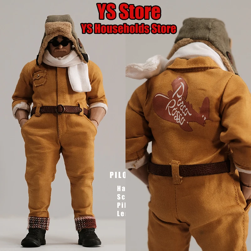 

KAI LAB 1/12 Nota Soldier Pilot Jacket Suit 1929 Hat Scarf Leather Belt Clothes Set Accessory For NT-03 Big Belly Figure Body