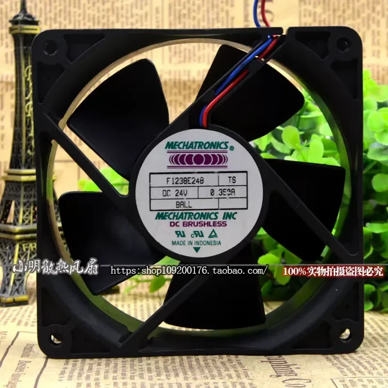 NONOI F1238E24B 24V 0.350A 12038 12cm² Wire Server Cooling Fan for Servers