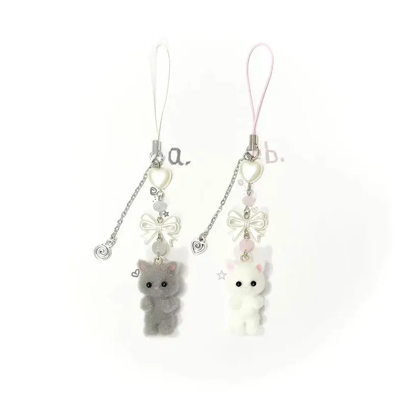 1pcs Cute Calico Critters Bow Cat Keychain