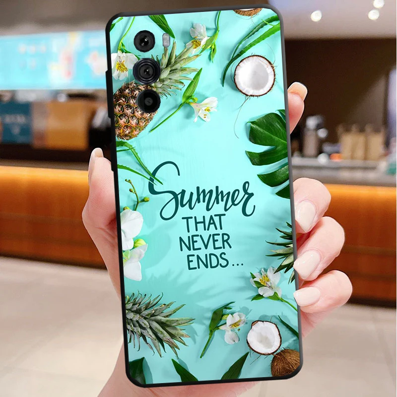 

Phone Case For Motorola Edge 50 40 Pro 60 50 40 30 Ultra Neo Fusion Moto G85 G72 G53 G54 G84 G13 G32 Fruit Coconut Summer