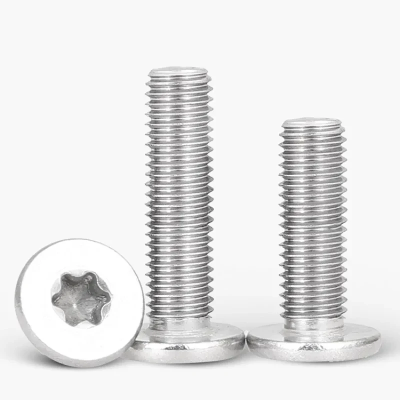 

M2 M3 M4 M5 M6 Torx Anti Theft Screws 304 Stainless Steel CM Six Lobe Ultra Thin Flat Wafer Head Security Bolts