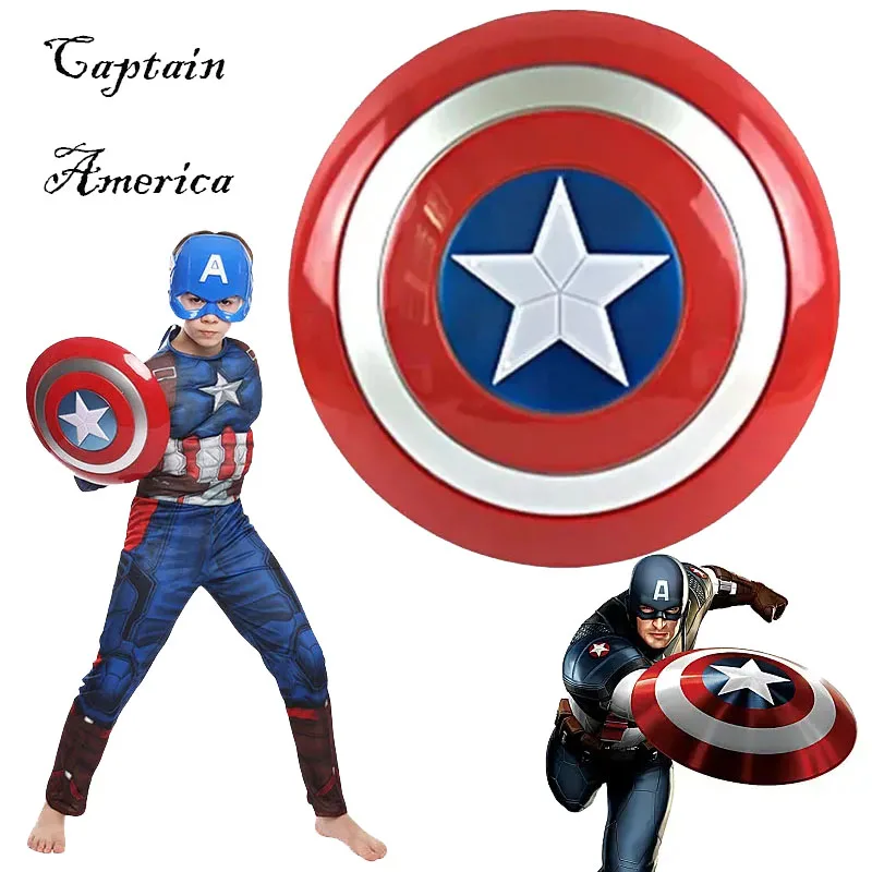 Captain America Shield Cosplay Props Superhero Captain America PVC Shield Halloween Carnival Birthday Party Gifts