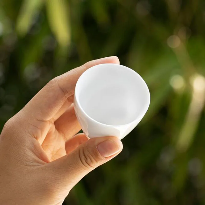 6 Pcs/Set White Porcelain Tea Cup Kungfu Tea Bowl Teacup Many Kinds Size Cup Teaware for Household Drinking Supply